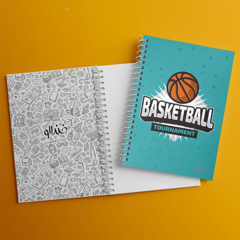 دفتر مشق 100 برگ خندالو طرح بسکتبال Basketball کد 26464