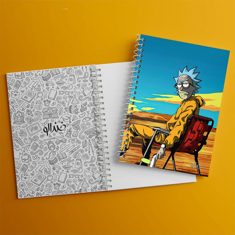 دفتر مشق 100 برگ خندالو طرح انیمیشن ریک و مورتی Rick and Mort کد 26383