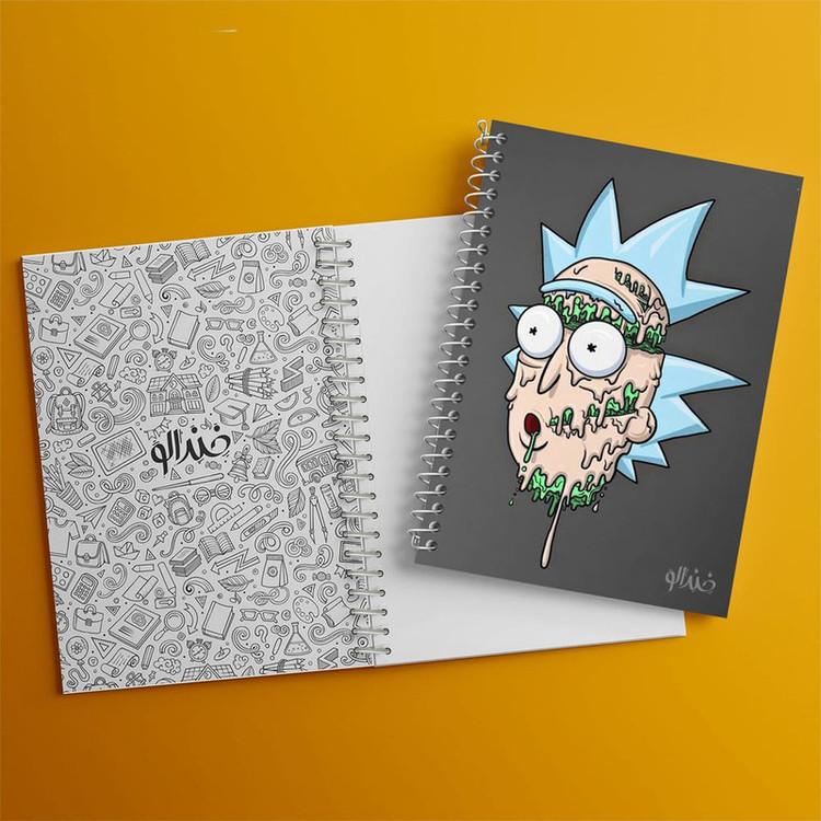 دفتر مشق 100 برگ خندالو طرح ریک و مورتی Rick and Morty کد 3208
