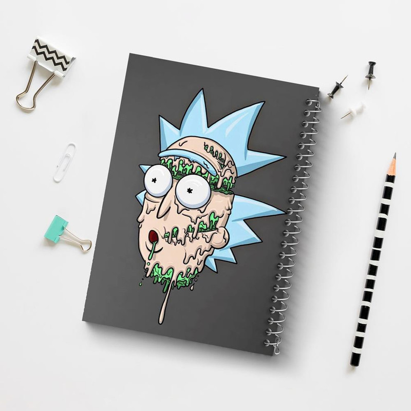 دفتر مشق 100 برگ خندالو طرح ریک و مورتی Rick and Morty کد 3208