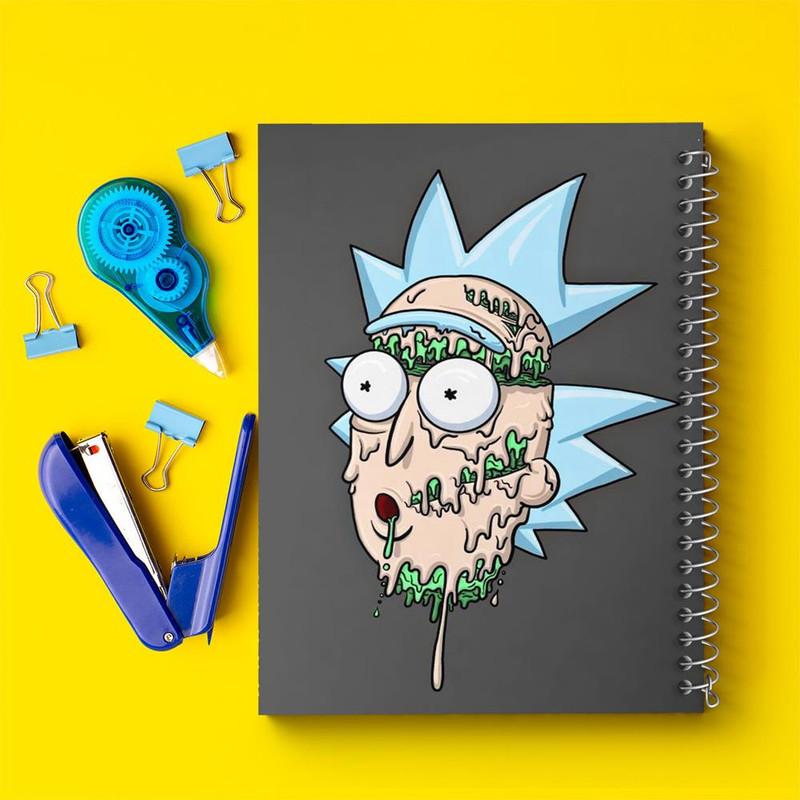 دفتر مشق 100 برگ خندالو طرح ریک و مورتی Rick and Morty کد 3208