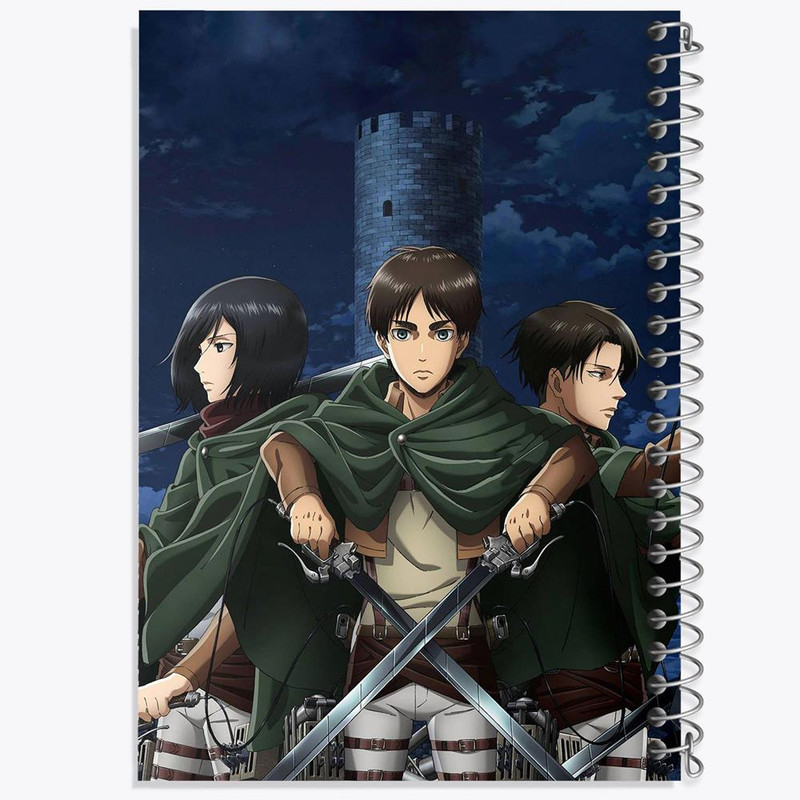 دفتر مشق 100 برگ خندالو طرح انیمه اتک آن تایتان Attack on Titan کد 4841