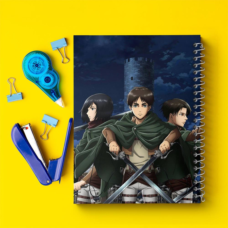 دفتر مشق 100 برگ خندالو طرح انیمه اتک آن تایتان Attack on Titan کد 4841