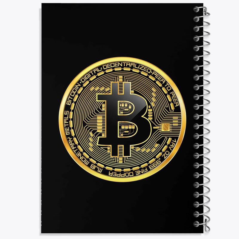 دفتر مشق 100 برگ خندالو طرح ارز دیجیتال بیت کوین کد 4083