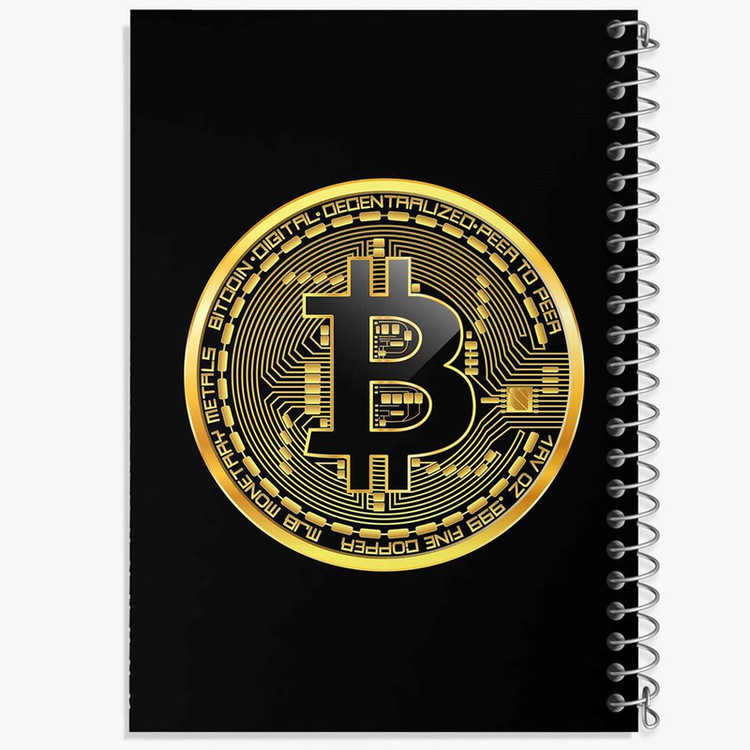 دفتر مشق 100 برگ خندالو طرح ارز دیجیتال بیت کوین کد 4083