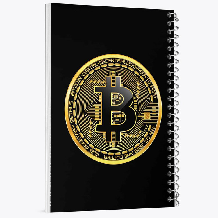دفتر مشق 100 برگ خندالو طرح ارز دیجیتال بیت کوین کد 4083
