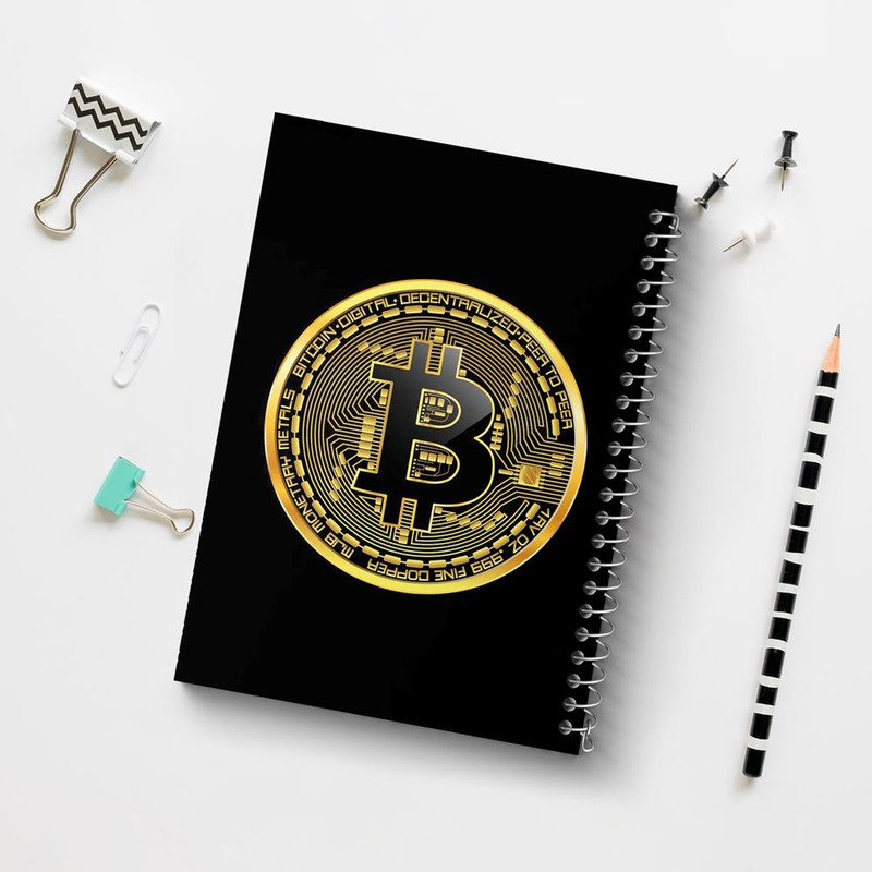 دفتر مشق 100 برگ خندالو طرح ارز دیجیتال بیت کوین کد 4083