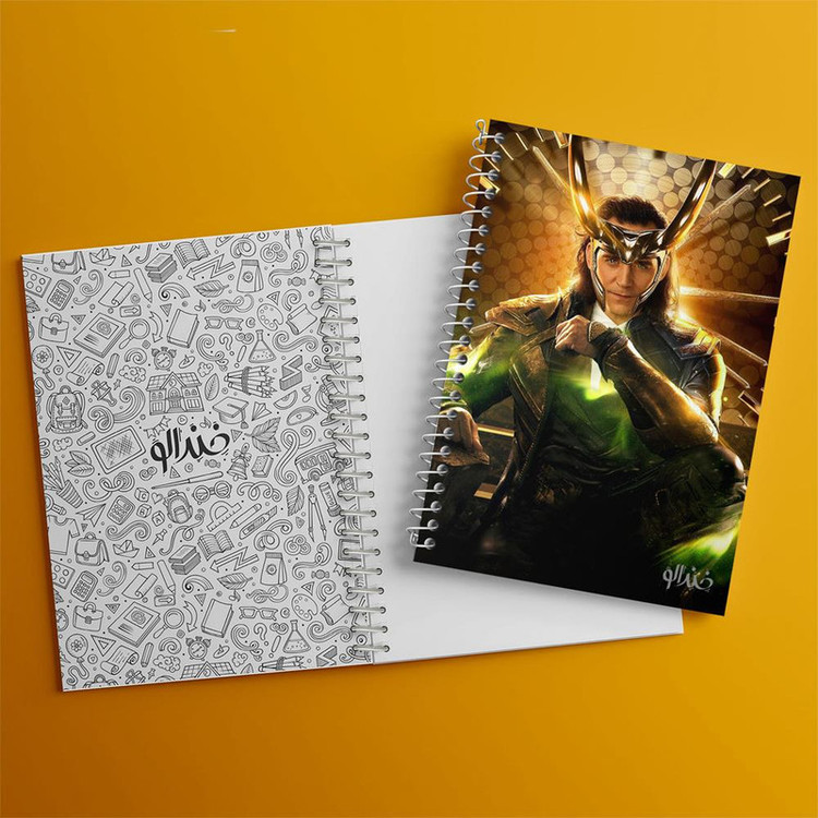 دفتر مشق 100 برگ خندالو طرح لوکی مارول Marvel کد 19384