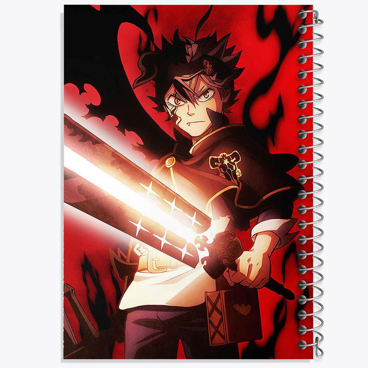 دفتر مشق 100 برگ خندالو طرح آستا انیمه بلک کلاور Black Clover کد 11705