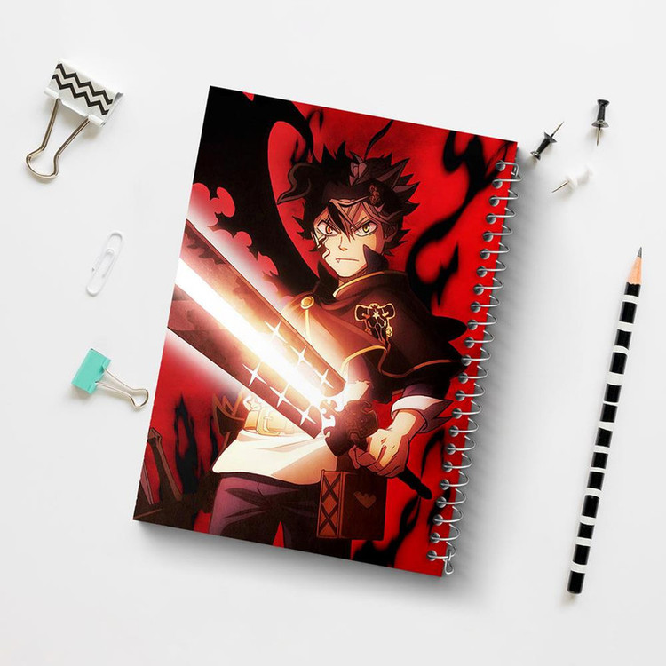 دفتر مشق 100 برگ خندالو طرح آستا انیمه بلک کلاور Black Clover کد 11705