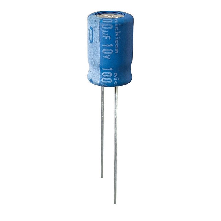 خازن الکترولیت 100 میکروفاراد 10 ولت نیچیکون مدل TK-10010 بسته 4 عددی