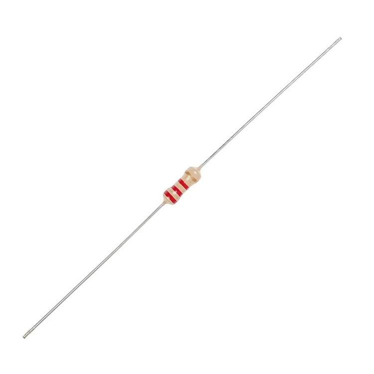 مقاومت 2.2 کیلو اهم 0.25 وات کد YADIKE0209R2.2K.25W5TDN50 بسته 50 عددی