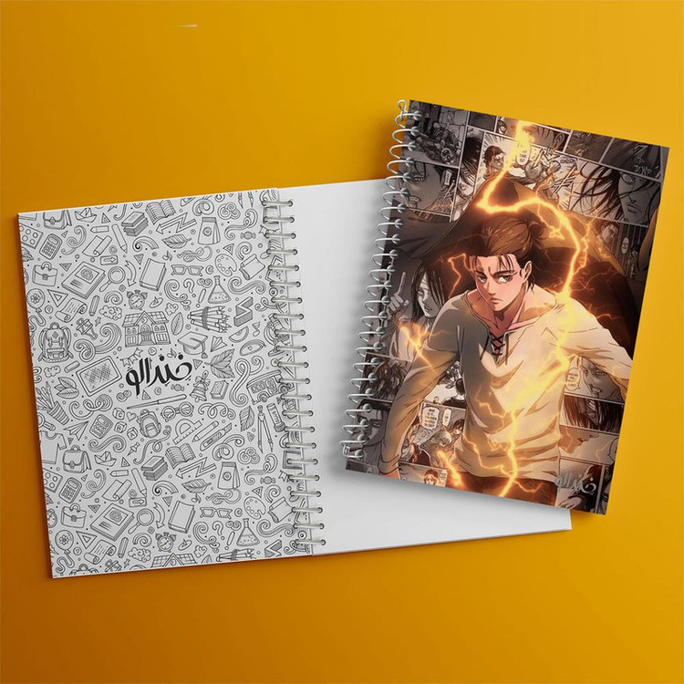 دفتر مشق 100 برگ خندالو طرح ارن یگر انیمه اتک آن تایتان Attack on Titan کد 10999