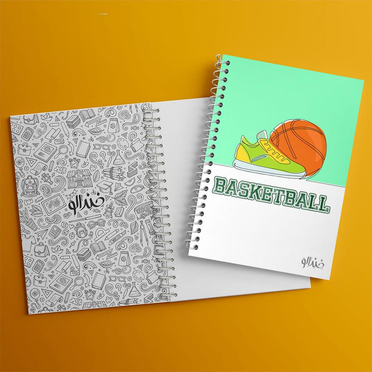 دفتر مشق 100 برگ خندالو طرح بسکتبال Basketball کد 26461