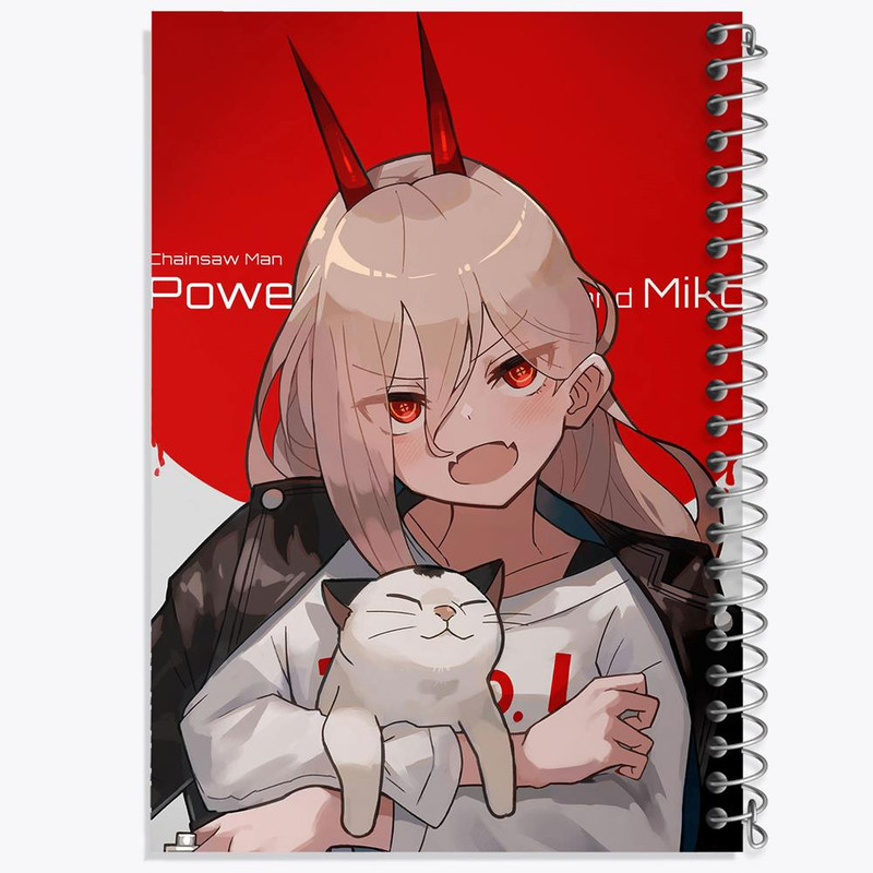 دفتر مشق 100 برگ خندالو طرح پاور انیمه مرد اره ای Chainsaw Man کد 23181