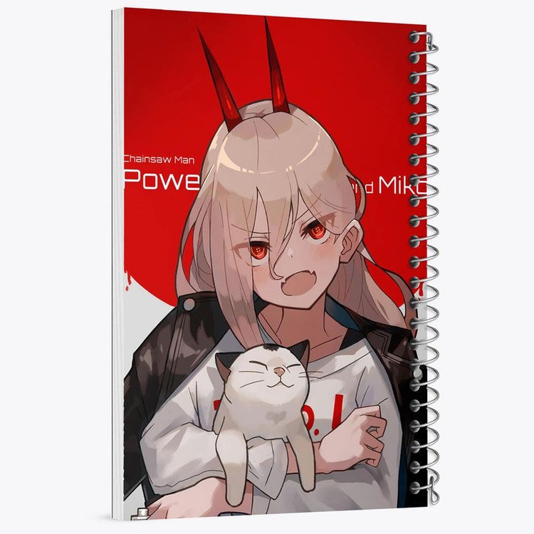 دفتر مشق 100 برگ خندالو طرح پاور انیمه مرد اره ای Chainsaw Man کد 23181