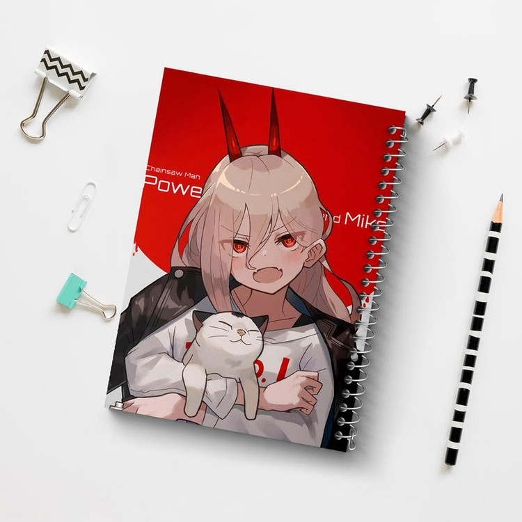 دفتر مشق 100 برگ خندالو طرح پاور انیمه مرد اره ای Chainsaw Man کد 23181