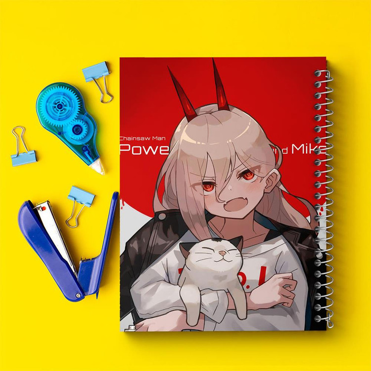 دفتر مشق 100 برگ خندالو طرح پاور انیمه مرد اره ای Chainsaw Man کد 23181