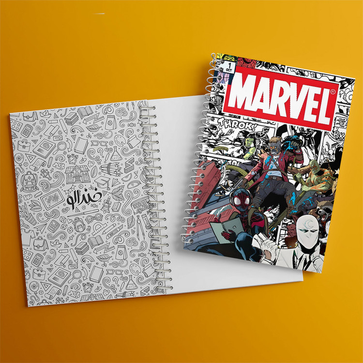 دفتر مشق 100 برگ خندالو طرح مارول (Marvel) کد N2683