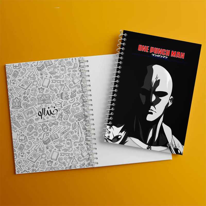 دفتر مشق 100 برگ خندالو طرح سایتاما انیمه مرد تک مشتی One Punch Man کد 11342