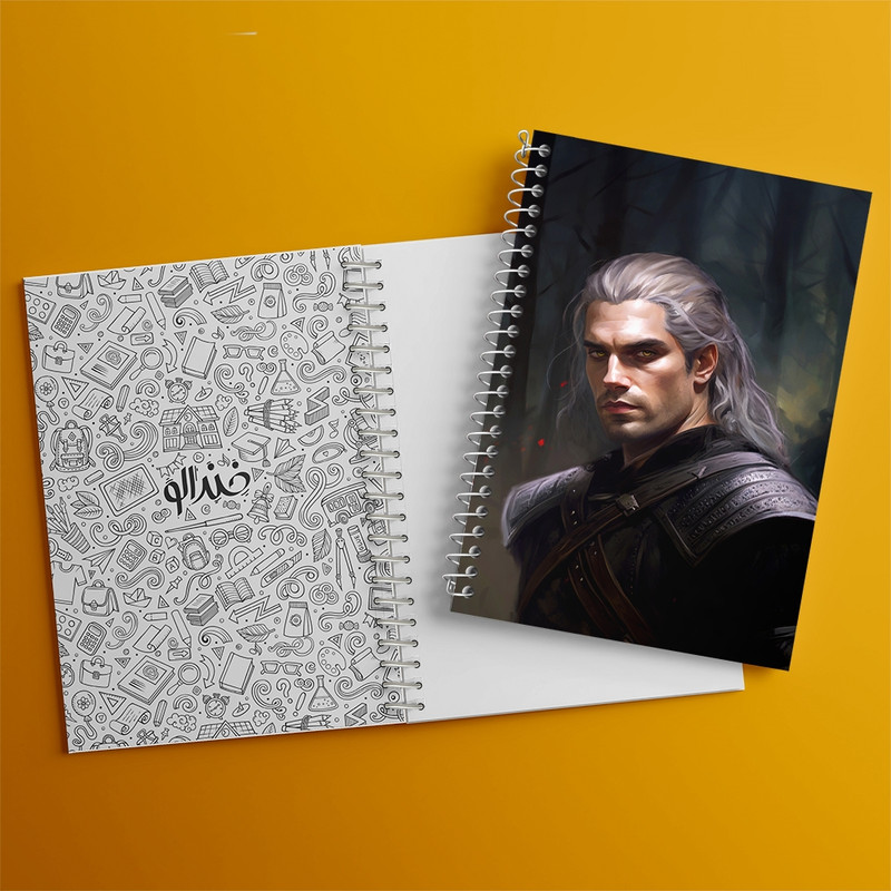 دفتر مشق 100 برگ خندالو طرح سریال ویچر (The Witcher) کد F873