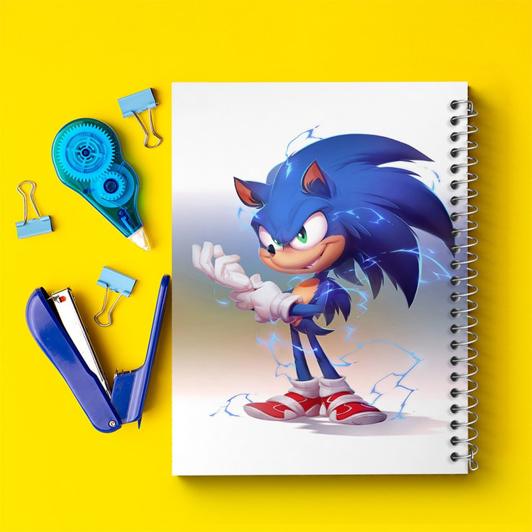 دفتر مشق 100 برگ خندالو طرح سونیک (Sonic) کد F952