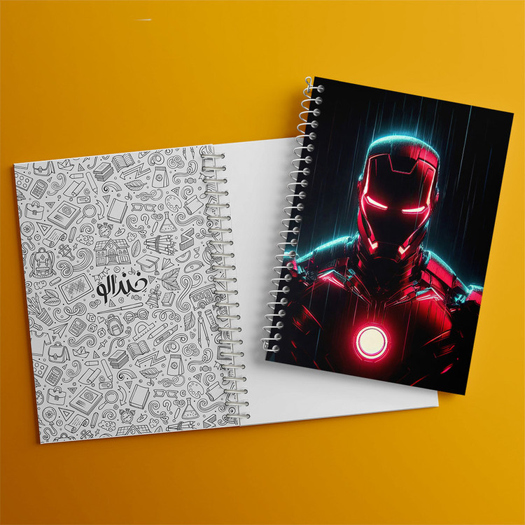دفتر مشق 100 برگ خندالو طرح مرد آهنی (Iron Man Marvel) کد N7922