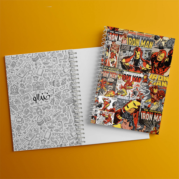دفتر مشق 100 برگ خندالو طرح مرد آهنی مارول (Marvel) کد N2684