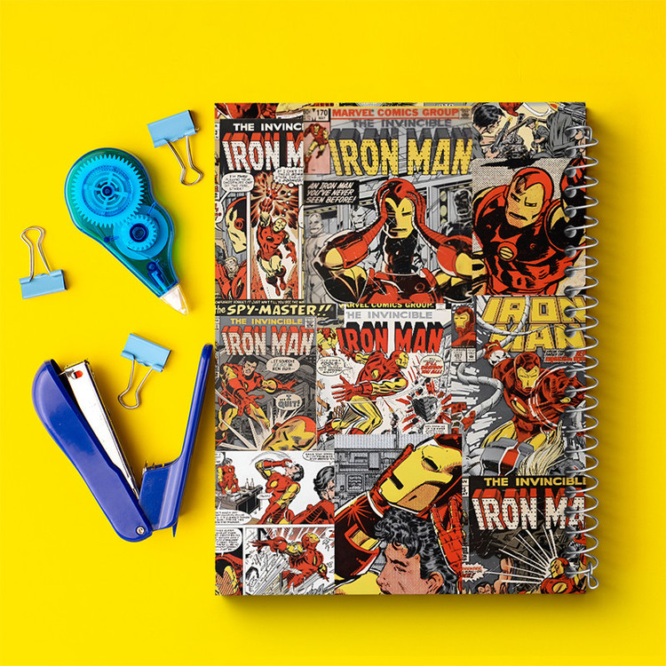 دفتر مشق 100 برگ خندالو طرح مرد آهنی مارول (Marvel) کد N2684