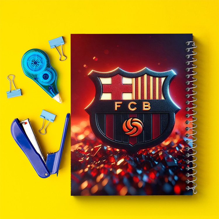 دفتر مشق 100 برگ خندالو طرح بارسلونا (Barcelona) کد F6904