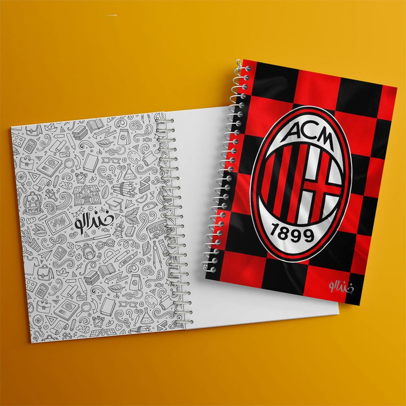 دفتر مشق 100 برگ خندالو طرح باشگاه آث میلان A.C. Milan کد 2029
