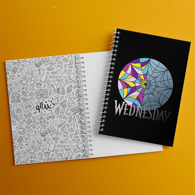 دفتر مشق 100 برگ خندالو طرح ونزدی (Wednesday) کد F2738