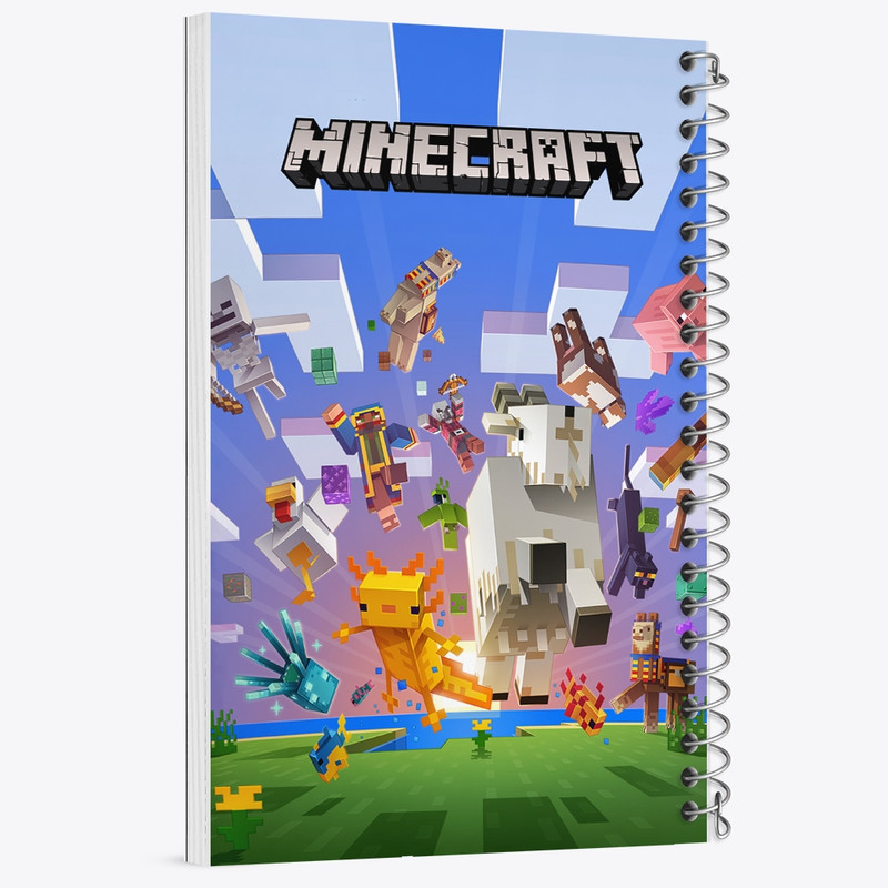 دفتر مشق 100 برگ خندالو طرح ماینکرافت (Minecraft) کد F2429