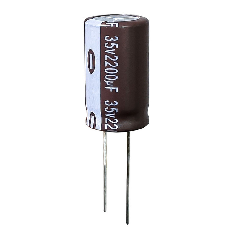 خازن الکترولیت 2200 میکروفاراد 35 ولت آکسبوم مدل TEC-220035 بسته 4 عددی