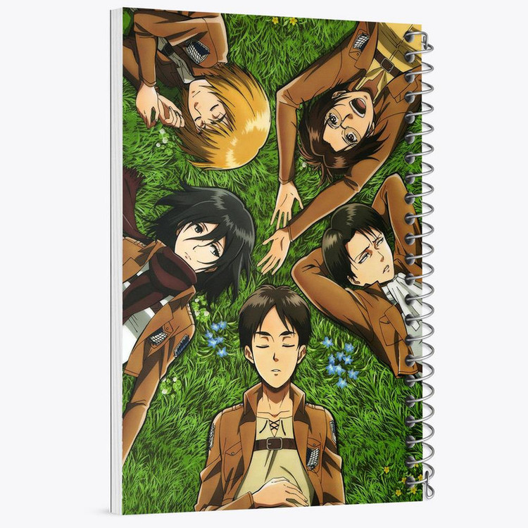 دفتر مشق 100 برگ خندالو طرح انیمه اتک آن تایتان Attack on Titan کد 4843