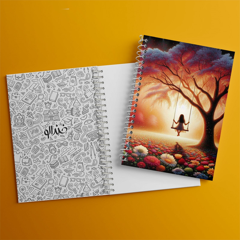 دفتر مشق 100 برگ خندالو طرح دخترانه کد F2763