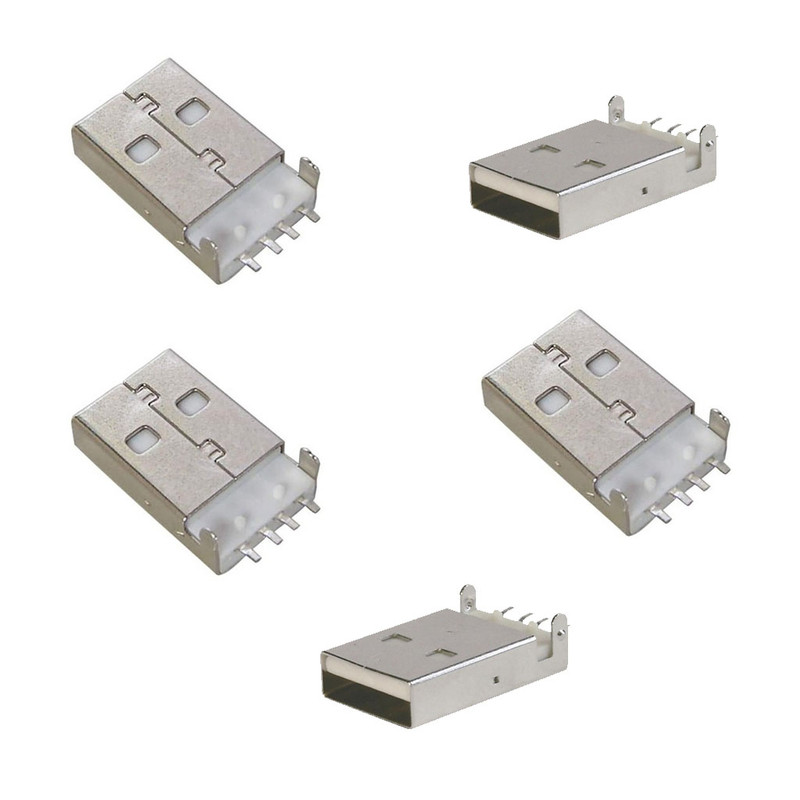 کانکتور نری USB-A مدل SMD بسته 5 عددی