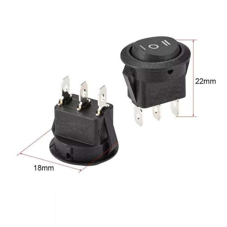 کلید راکر مدل KCD-mini-3-3 بسته 4 عددی