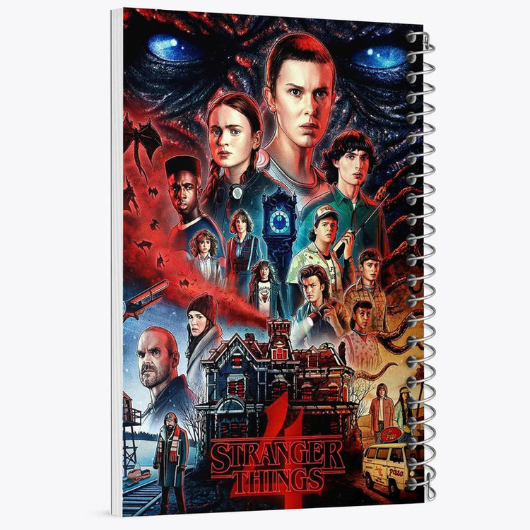 دفتر مشق 100 برگ خندالو طرح سریال استرنجر تینگز Stranger Things کد 19302