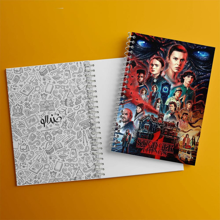 دفتر مشق 100 برگ خندالو طرح سریال استرنجر تینگز Stranger Things کد 19302