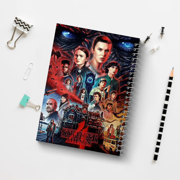 دفتر مشق 100 برگ خندالو طرح سریال استرنجر تینگز Stranger Things کد 19302