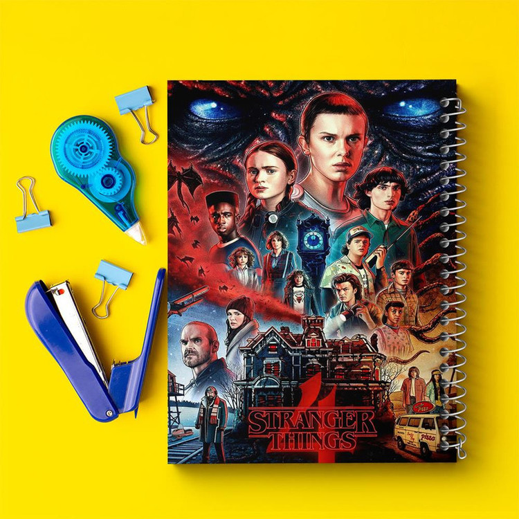 دفتر مشق 100 برگ خندالو طرح سریال استرنجر تینگز Stranger Things کد 19302
