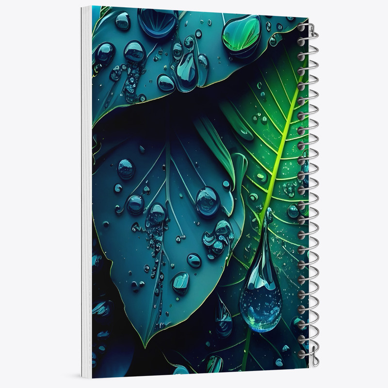 دفتر مشق 100 برگ خندالو طرح برگ سبز کد F5271