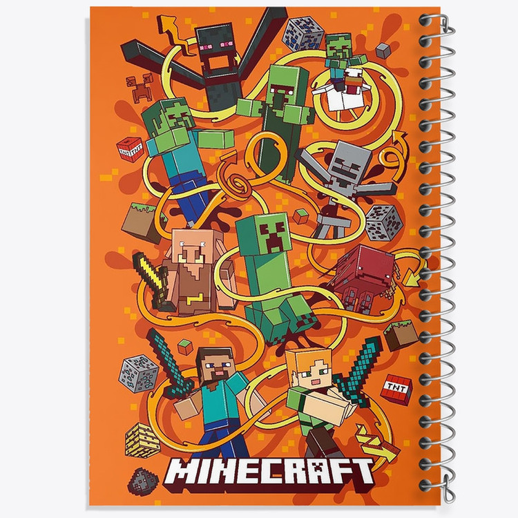 دفتر مشق 100 برگ خندالو طرح ماینکرافت (Minecraft) کد F1083