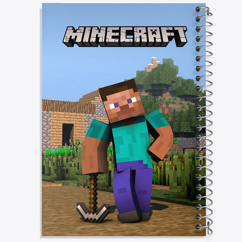 دفتر مشق 100 برگ خندالو طرح ماینکرافت (Minecraft) کد F2427