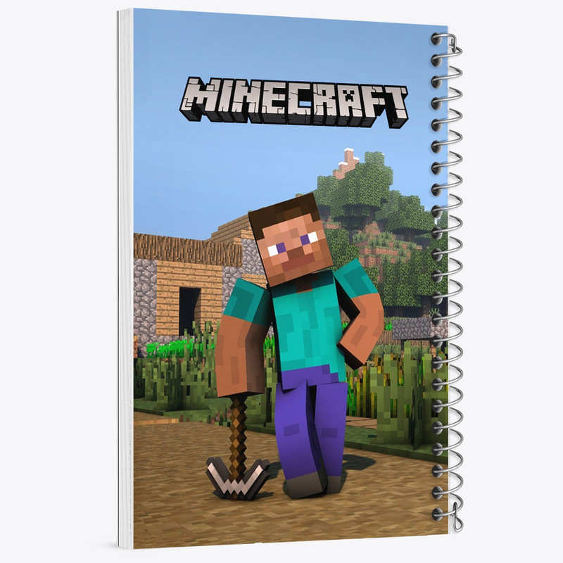 دفتر مشق 100 برگ خندالو طرح ماینکرافت (Minecraft) کد F2427