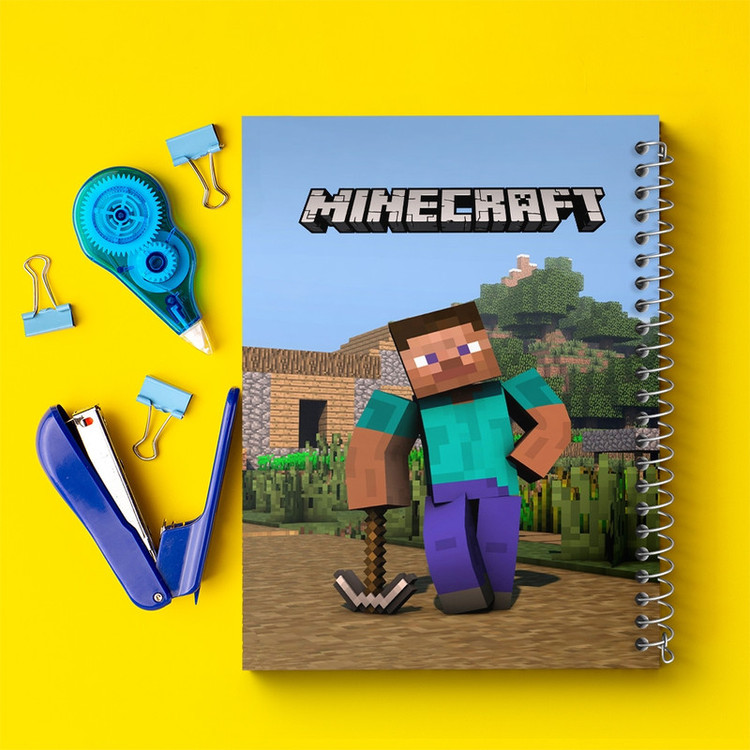 دفتر مشق 100 برگ خندالو طرح ماینکرافت (Minecraft) کد F2427