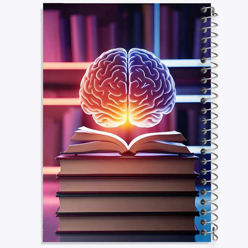 دفتر مشق 100 برگ خندالو طرح مغز کد F8156