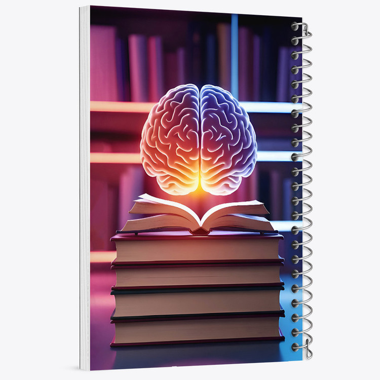 دفتر مشق 100 برگ خندالو طرح مغز کد F8156