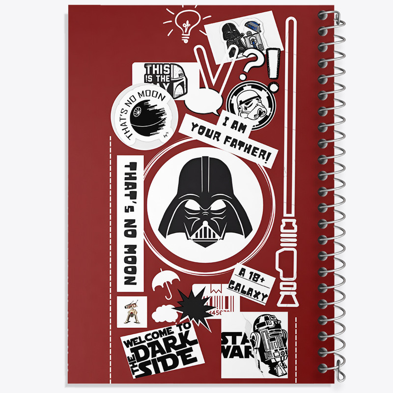 دفتر مشق 100 برگ خندالو طرح جنگ ستارگان (Star Wars) کد F11053